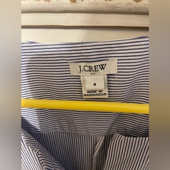 J Crew blue and white striped sleeveless shirt - Picture 6 of 8